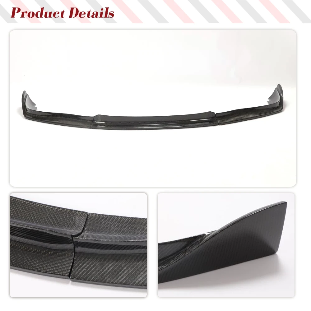 Car Front Bumper Lip Spoiler Chin Splitters For Infinti G37 Base Coupe Journey Sedan 2009-2013 3PCS Body Kits Carbon Fiber / FRP