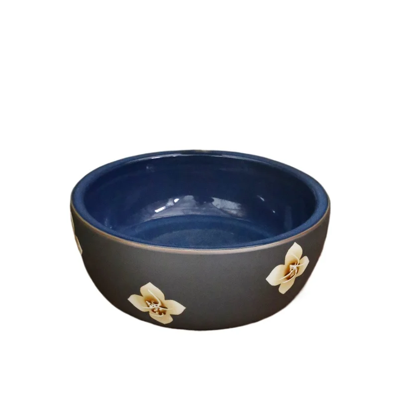 

Настольная чаша с жемчужным цветком, керамическая раковина для мытья лица, бытовая раковина, настольная раковина в китайском стиле простая