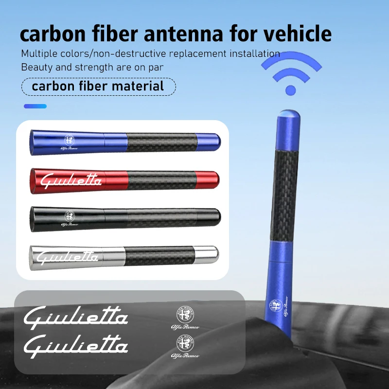 

12cm Car Roof Signal Booster Metal Radio Antenna Pole Auto Accessories For Alfa Romeo Giulietta 940 2010-2014 2015 2016 2017