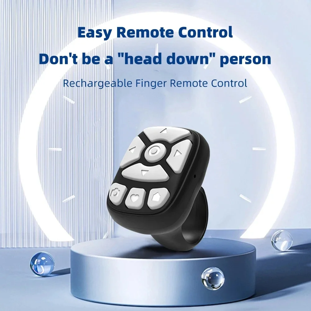 

Wireless Camera Shutter Selfie Button Bluetooth-Compatible Multifunction For TIK Page Turning Clicker Selfie Remote Control