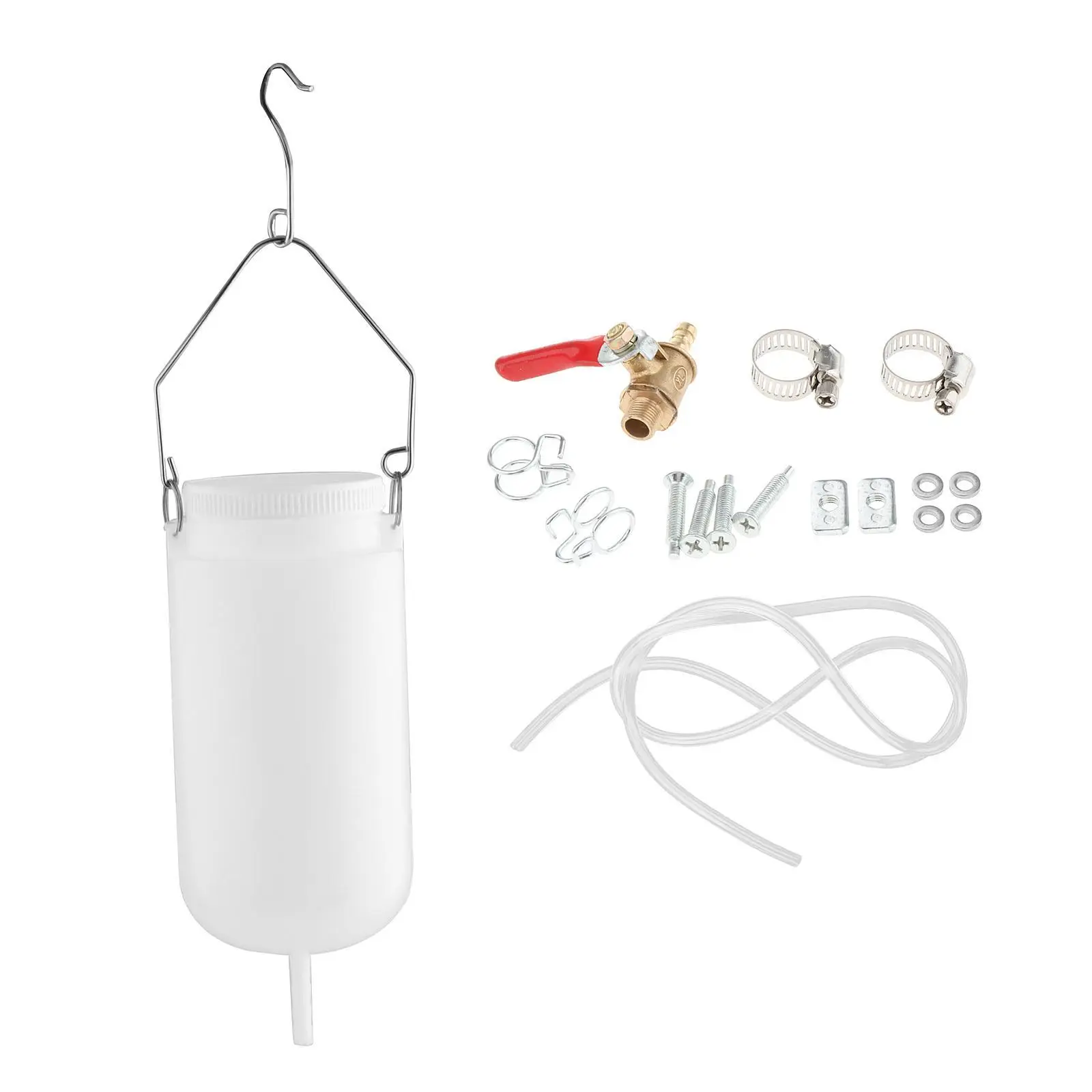 Motorcycle Auxiliary Fuel Tank with Cut Off Valve Compact 1L Plastic Gas Container for Carburetor Tuning Repair