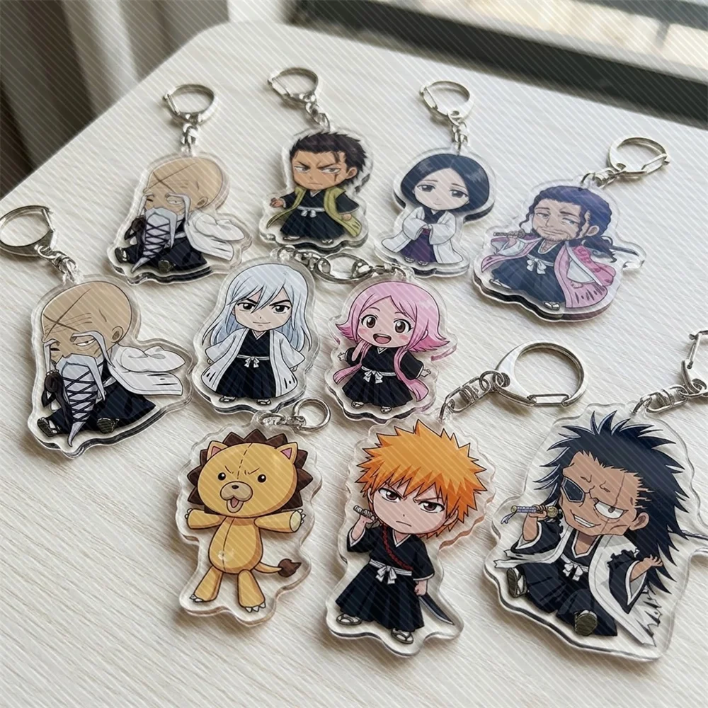6CM Anime Bleach Acrylic Keychain Characteristic Characters Ornament Accessories Goods Collection Christmas Gifts