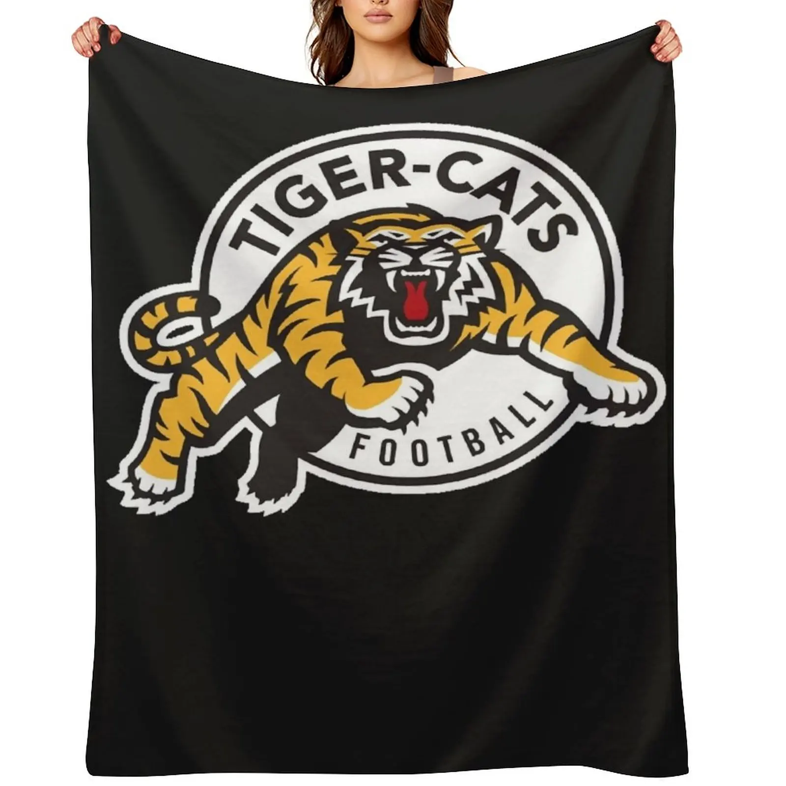 

Hamilton tiger cats cfl logo Throw Blanket funny gift Decoratives Soft Hairy Blankets