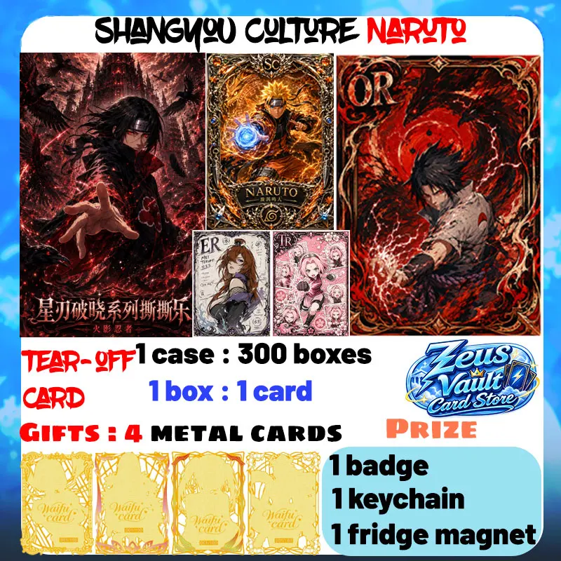 Wholesale 2026 Newest ShangYou Culture Naruto Tear-off Card Collection Cards Japanese Anime TCG Tendy Party Toys Birthday Gifts