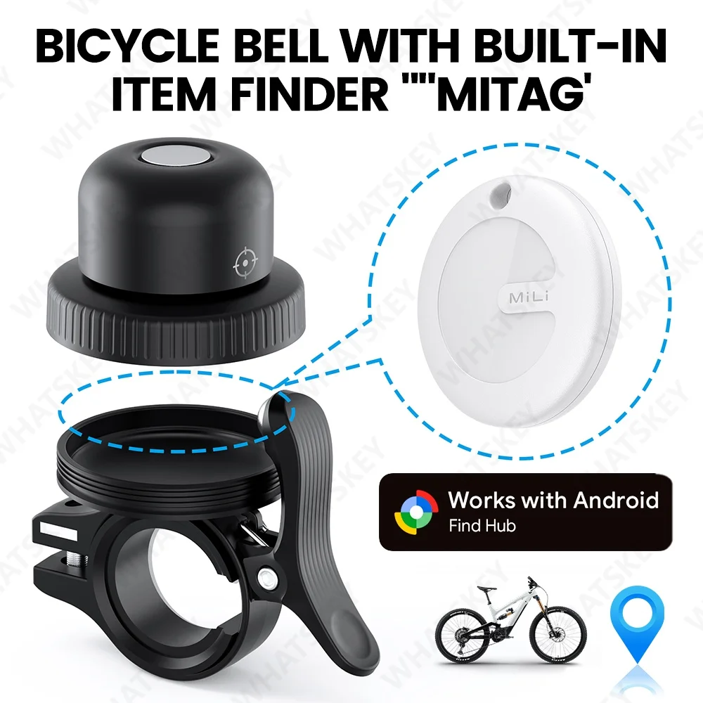 

Велосипедный звонок-трекер для Android/iPhone, из сплава, для безопасной езды, крепление на руль, для горных и шоссейных велосипедов, противоугонный