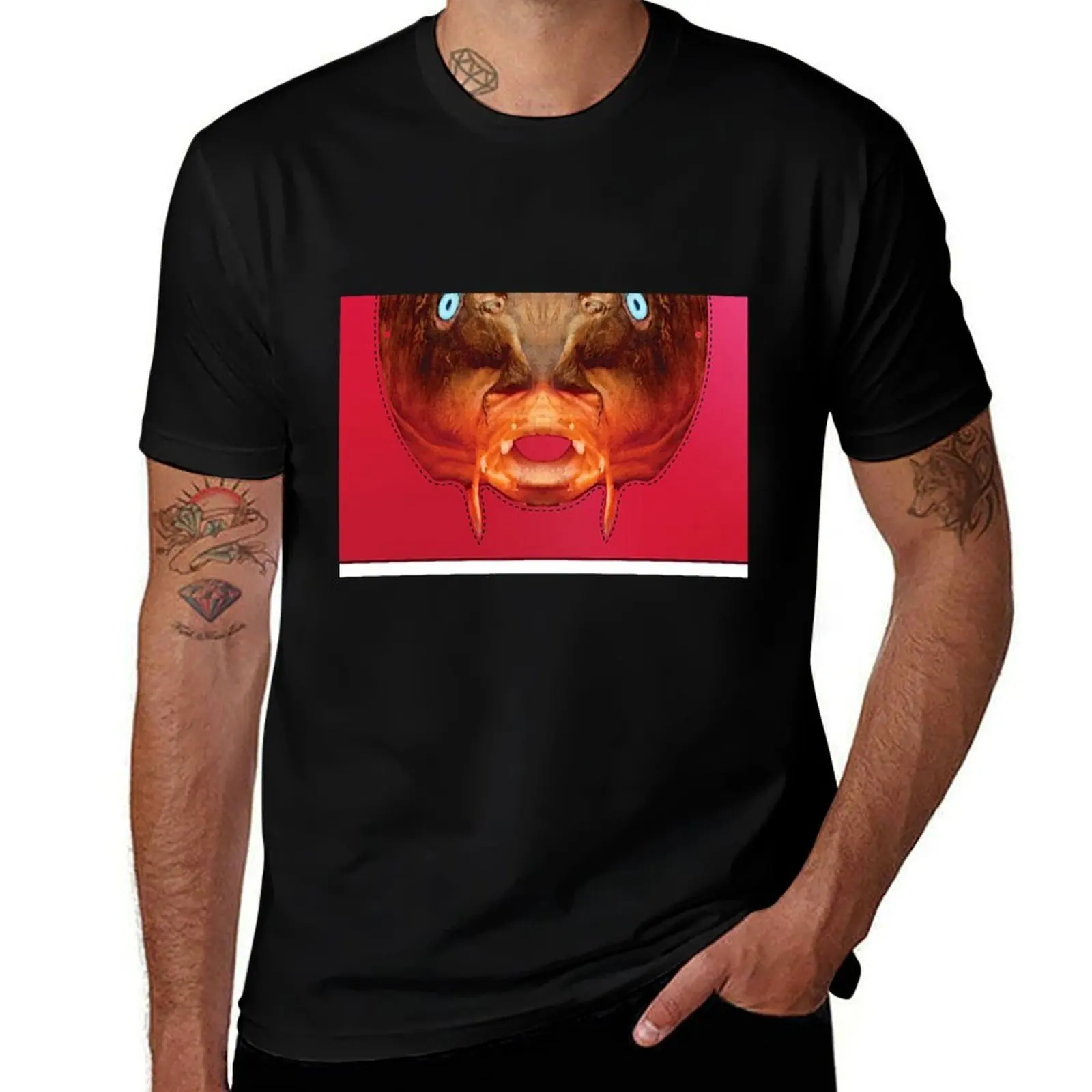 Replica Of A Trout Mask Replica Mask T-Shirt Summer Print Short Sleeve Tee T-Shirt