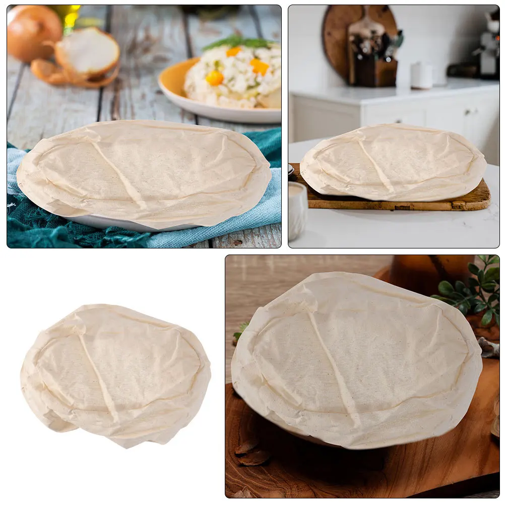 Cesta de pan de masa fermentada, cubierta de tela, revestimiento de tela transpirable para masa, herramienta para hornear a prueba de fermentación, revestimientos para hornear, 6 uds.