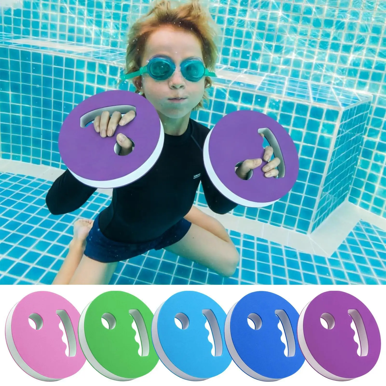 2 Stück Widerstandsfähige Schaumstoff-Handgewichte Aquatische Übungsgeräte für Männer und Frauen Schwimmbad Fitnesstraining