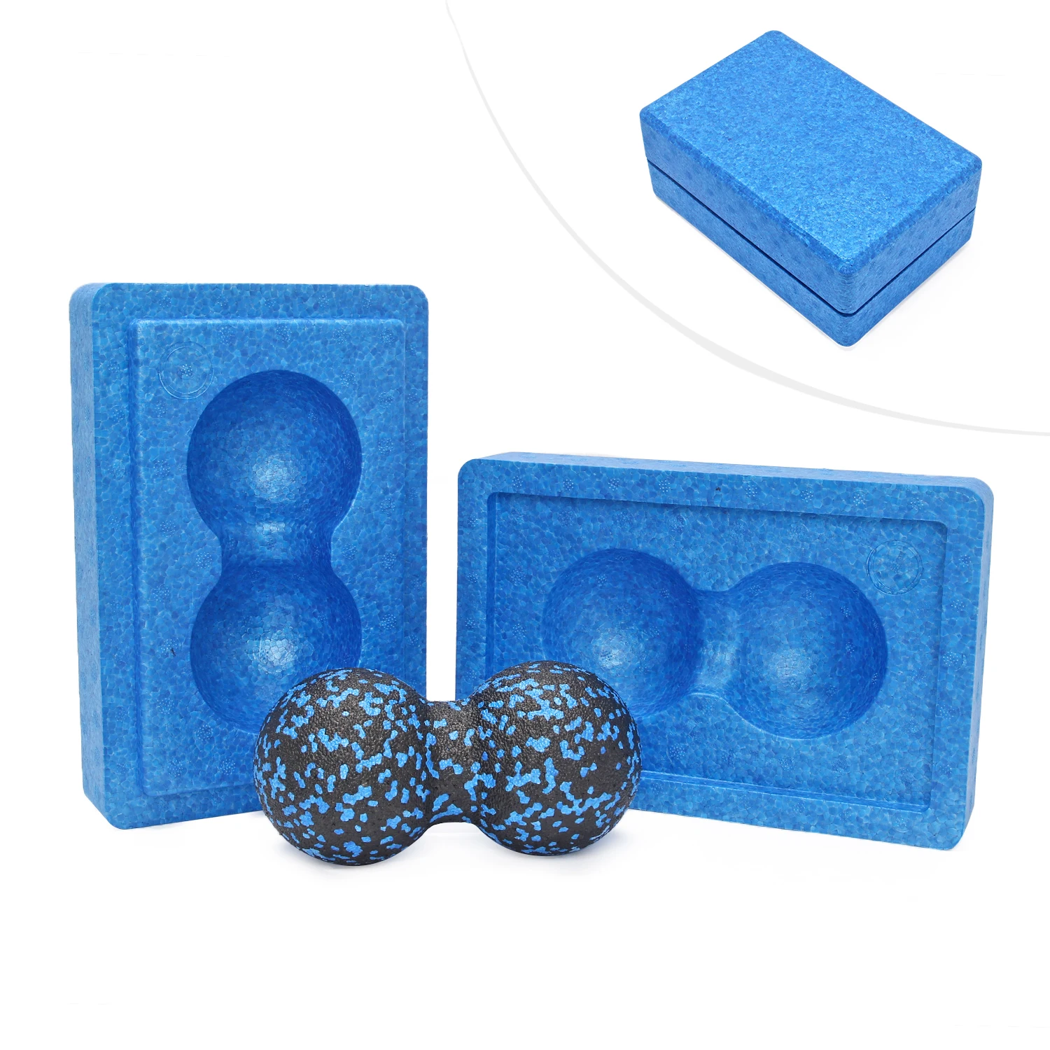 2-in-1 Yoga Block Epp High Hardness 2-in-1 Peanut Ball Fascia Ball Yoga Block Lightweight Yoga Foam Block