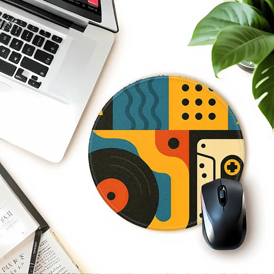 

Коврик для мыши, 1 шт., коврик для клавиатуры и мыши, коврик для игровой консоли, офисный коврик, аксессуары для стола, коврик для компьютера и ноутбука, водонепроницаемый, модный, в стиле ретро, музыкальный дизайн.