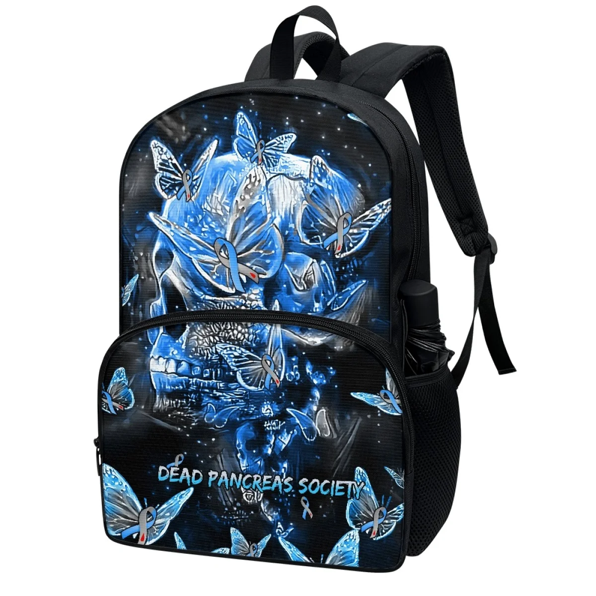 FORUDESIGNS Butterfly Skull Schoolbags University Universal School Backpacks Double Zipper Waterproof Bookbags Outdoor Sports