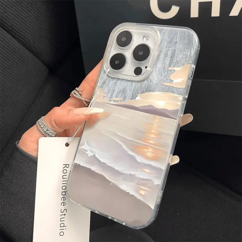 

White Cloud Sunset Phone Case For Samsung A56 A36 A26 A16 A17 A07 A55 A15 A25 A35 A54 A34 A33 A53 A06 A05S A03S A13 A23 A14