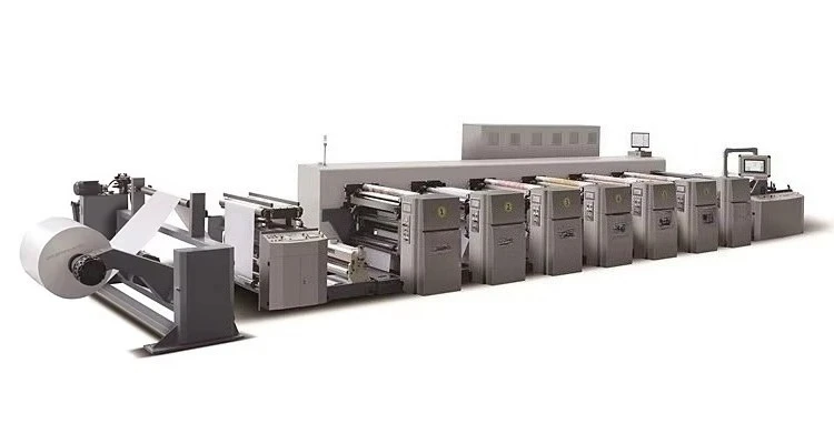 Automatic 6 Color Flexo Print Machine for Plastic Bag Coffee Paper Cup Paper Printer High Performance Efficiency Android Control