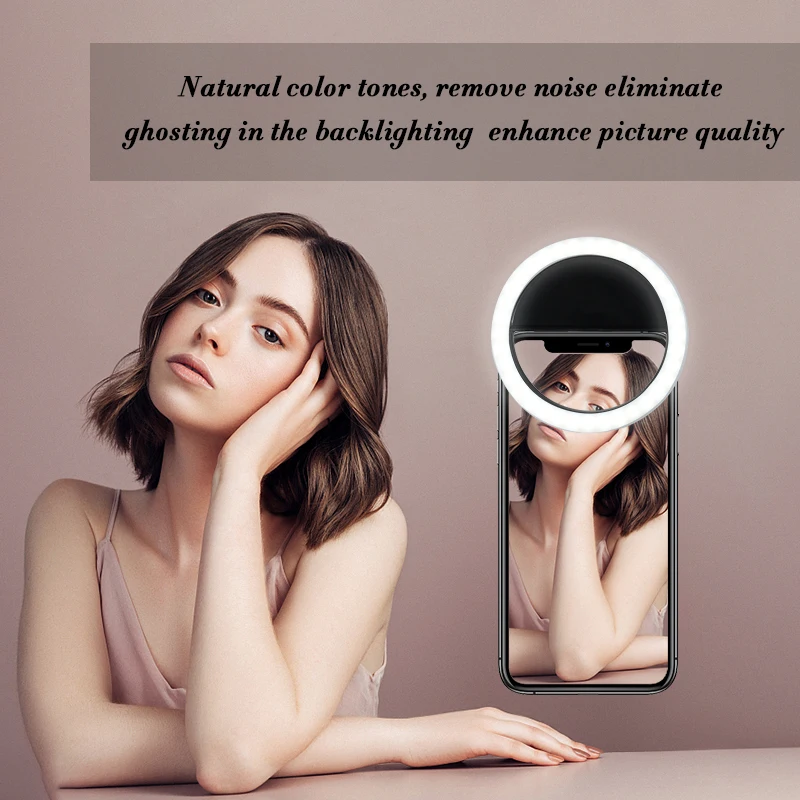 USB/Battery Powered Led Selfie Ring Light for Mobile Phone 8 cm Mobile Phone Fill light Ring Mobile Live Accessories