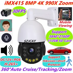 8MP 4K POE Video Surveillance Camera Hikvision 90X Optics Zoom Auto Track PTZ IP Camera Outdoor Security CCTV Camera Onvif 5mp