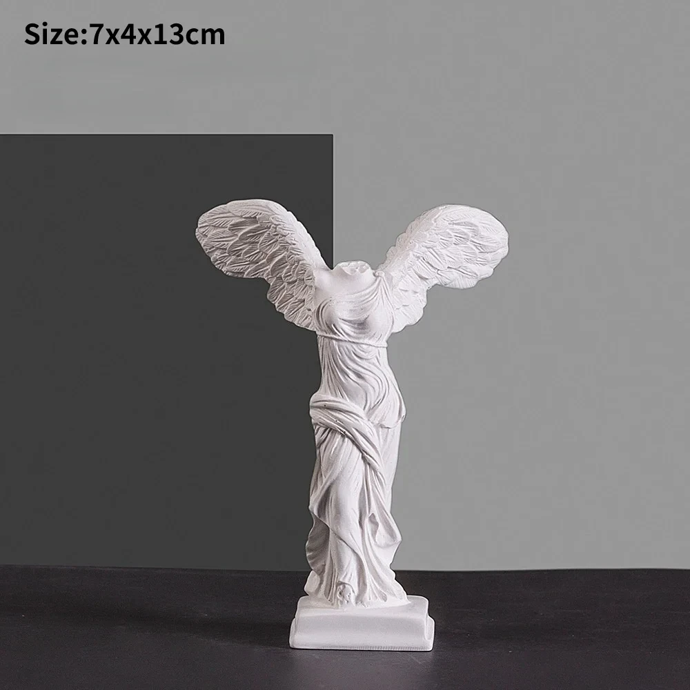 Statue de déesse de la victoire grecque, aile d'ange, décoration d'art, armoire de maison, décoratio