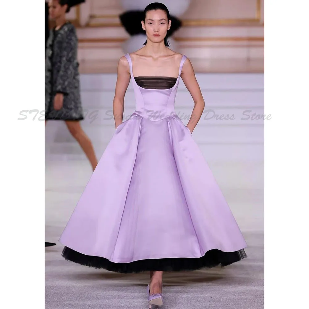 

Purple Prom Party Dresses Women For Formal Occasion Wedding Spaghetti Strap Sleeveless Banquet Celebrity Female Gowns A Line