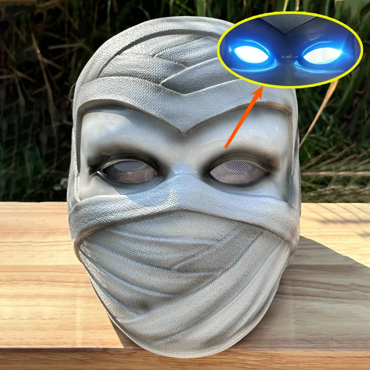

Moon Knight Helmet with Light Eyes Superhero Halloween Cosplay Mask Moon-Knight Costume Props for Men Women Gifts, Birthday Gift