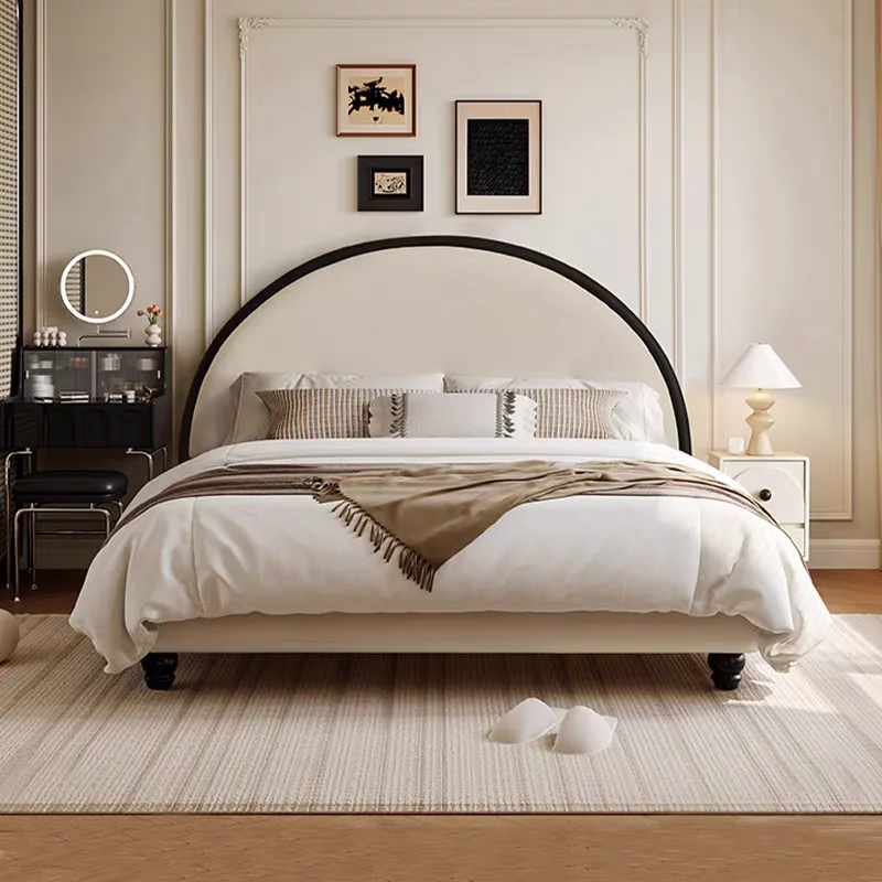 Minimalist Modern Double Bed Unique Solid Wood White Japanese Double Bed Storage Wooden Cama Matrimonial Furniture For Home