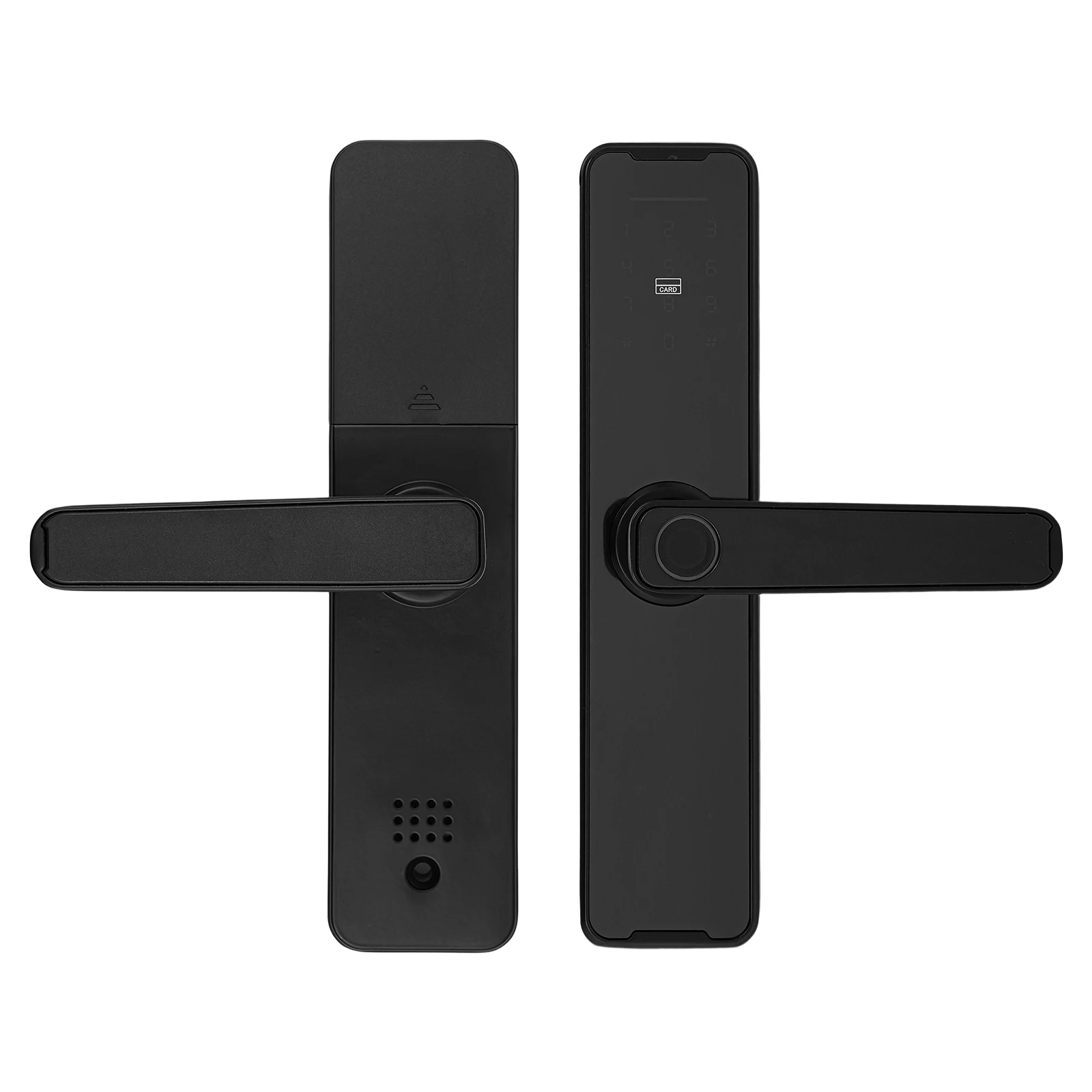 Halbleiter-Fingerabdruck-Smartlock, 5-in-1 Schlüsselloses Türschloss mit Tuya APP, 50 Fingerabdrücke & 100 Passwörter, USB-Notladung, 180° °   Verstellbarer Griff für Zuhause, Hotel