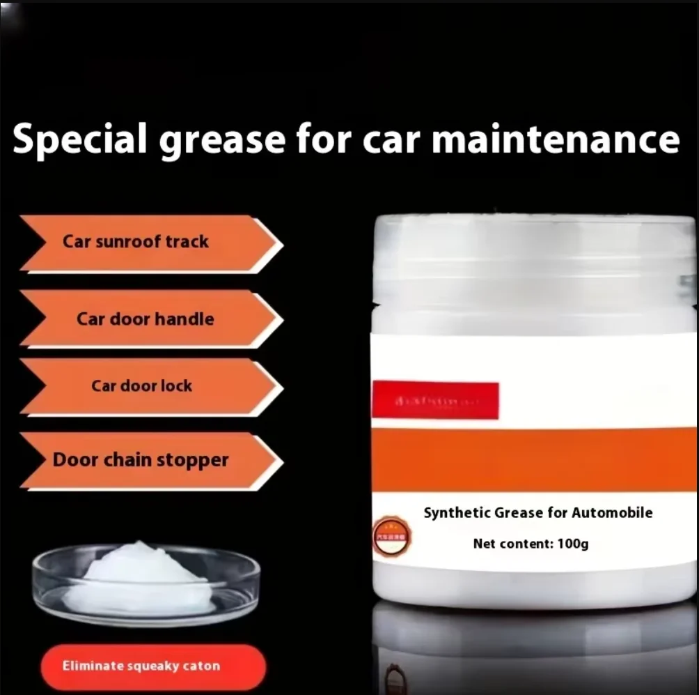 

Смазка для люка на крыше автомобиля, 100 г, белая автомобильная смазка, масляная смазка, механическое обслуживание дверей, аномальное шум, антикоррозийное масло