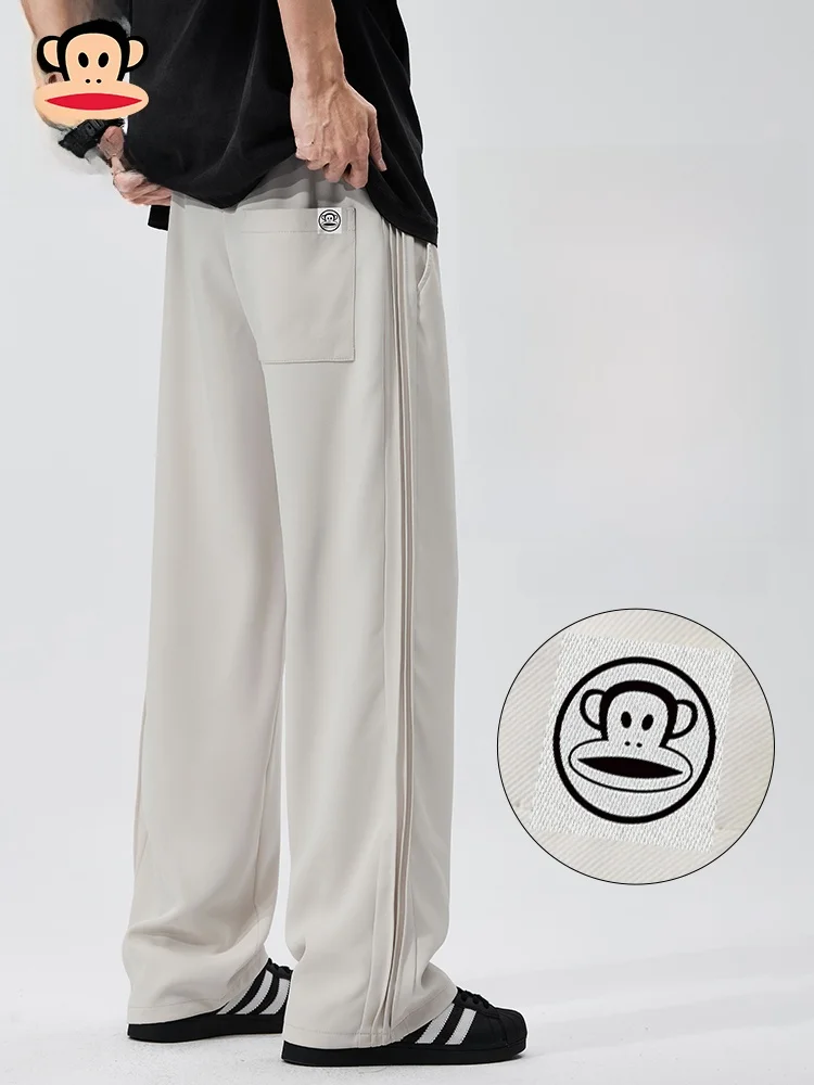 

Мужские летние легкие повседневные брюки Paul Frank из ледяного шелка свободного прямого кроя в американском стиле: дышащие и комфортные