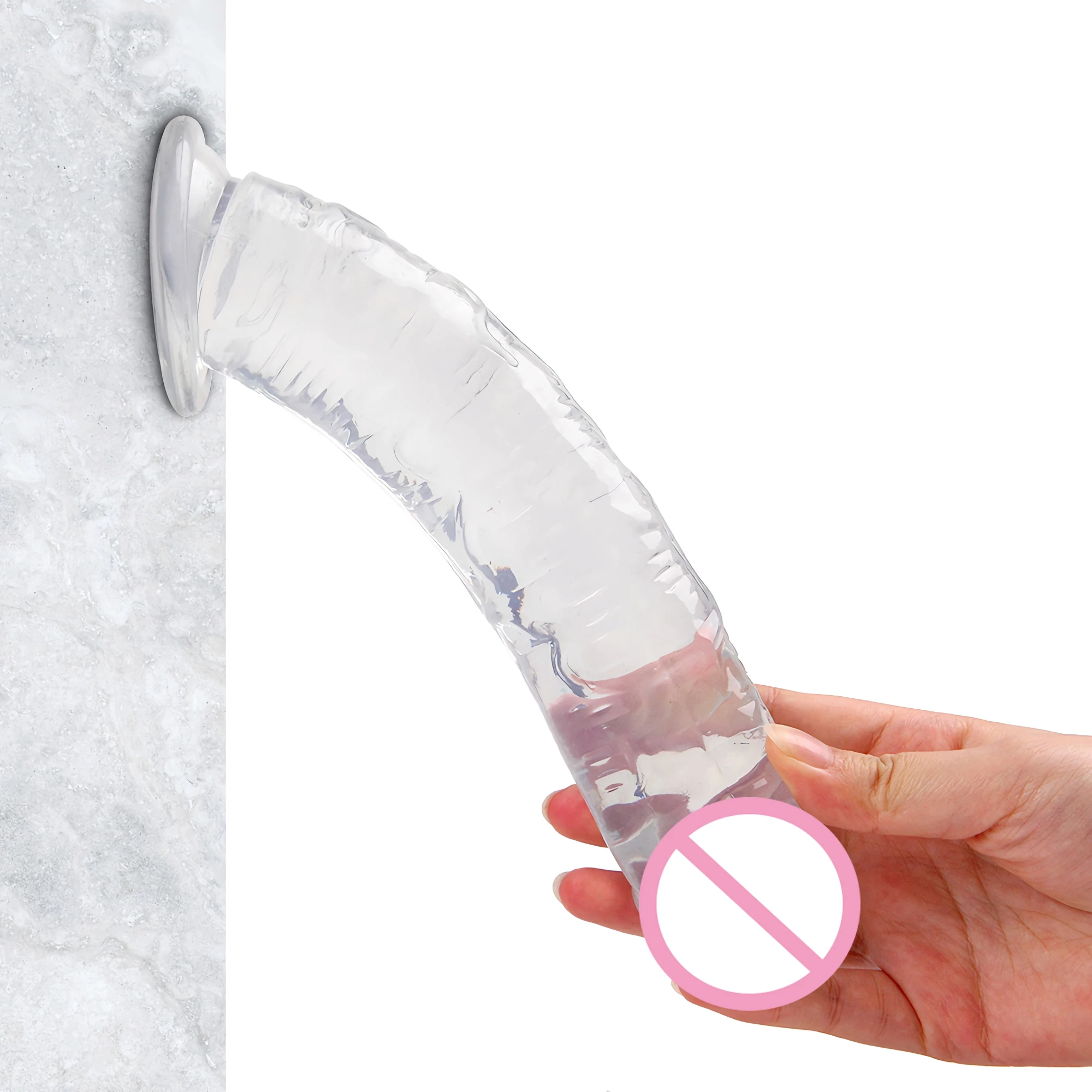 1 هدية مكونة من 4 مجموعات من دسار الجيلي الواقعي مع كوب شفط - لعبة جنسية للبالغين للنساء والرجال، 4 عبوات تشحيم مجانية، للاستخدام المهبلي والشرجي #4