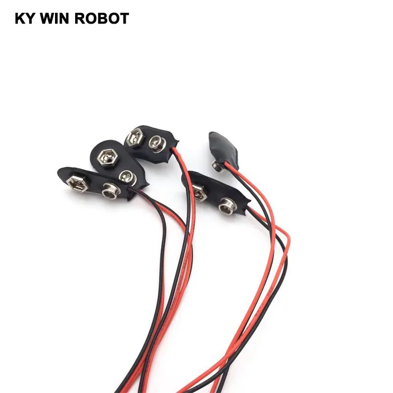 

5PCS I type 9V Battery Snap Power Cable to DC 9V Clip Male Line Battery Adapter For Arduino Uno R3 DIY Jack Connector