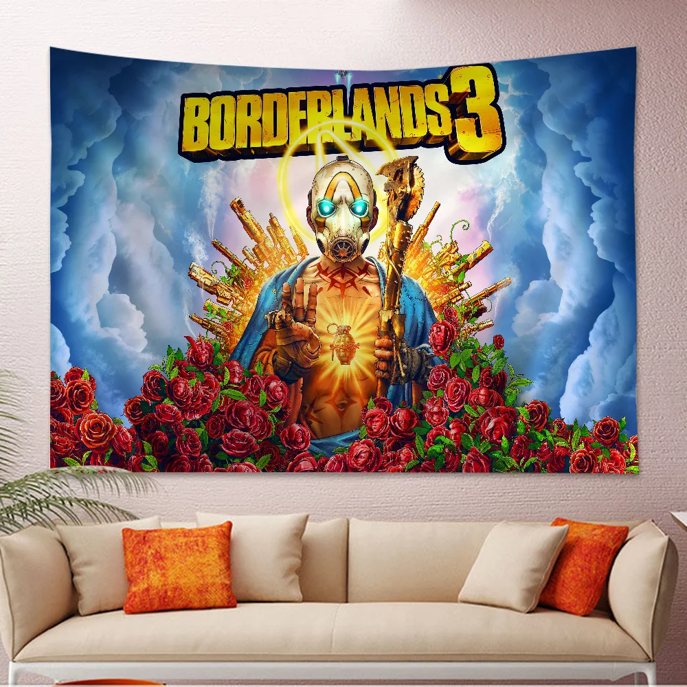 Game B-BORDERLANDS Anime Tapestry Hanging Tarot Hippie Wall Rugs Dorm Home Decor