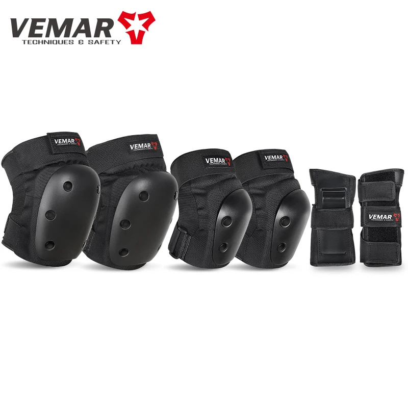 

6 Pcs/Set Kids VEMAR Riding Protection PP Shell Child Roller Ice Skating Gear Cycling Protector Bike Hand Guard Elbow/Knee Brace