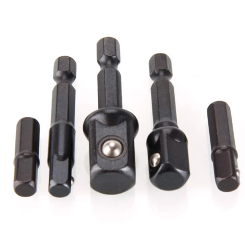 

5pcs Socket Bit Adapter Tool Drill Nut Driver Power Extension Bar Set Kit Brand New Hot Useful DIY High Quality