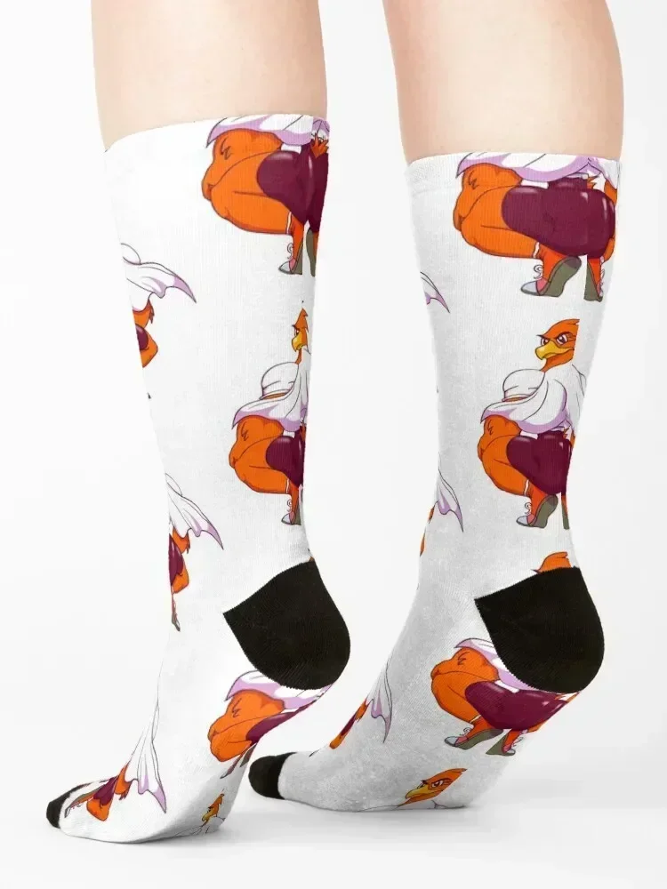 Thick Orange Bird Socks kawaii New year's tennis set Male Socks Women's
