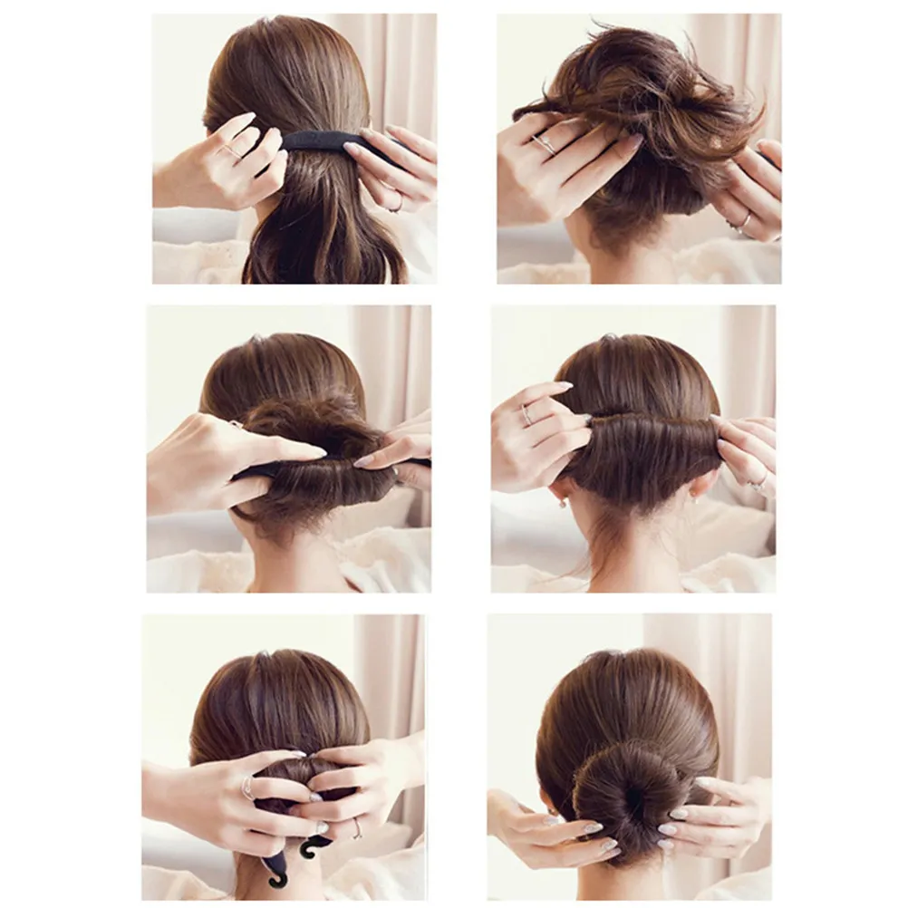 

Women Hair Styling Kit Includes Multiple Sponges Pads Clips for Easy DIY Updo Hairstyles Tools Hair Styling Kit