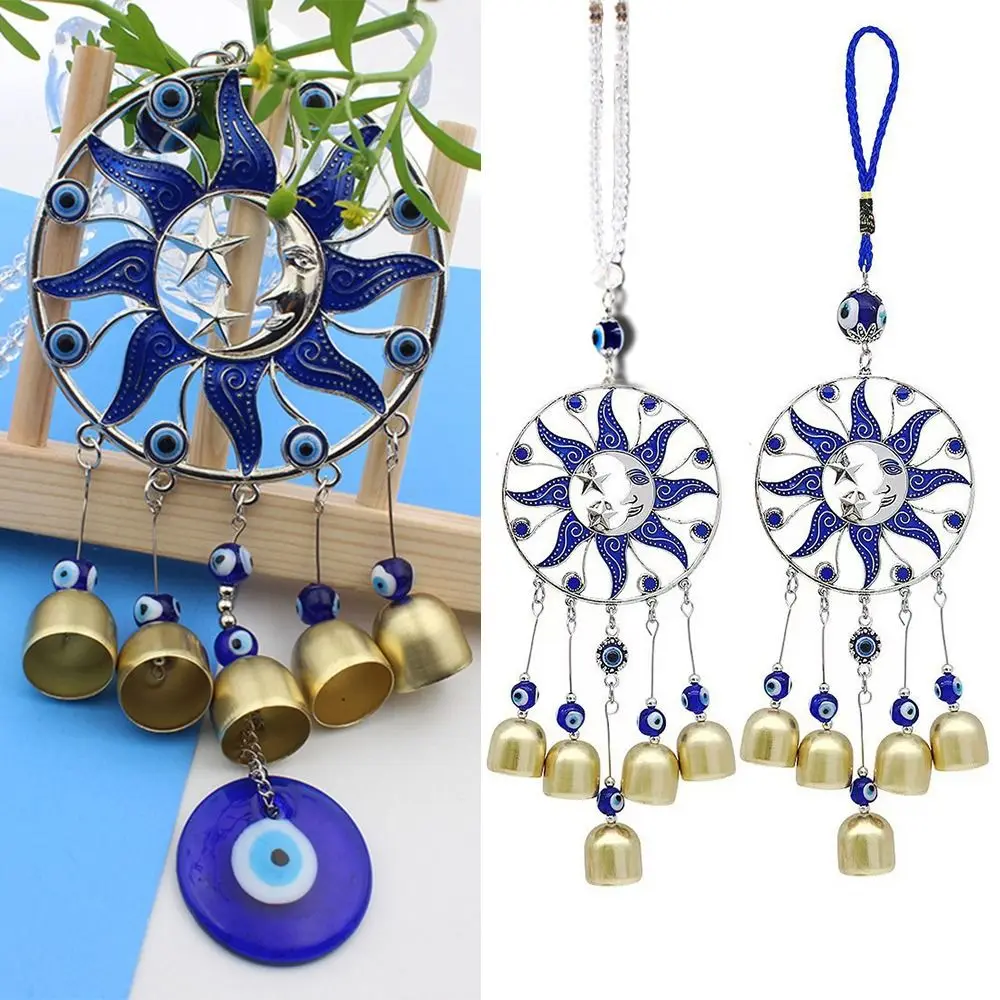 

Devil's Eye Blue Wind Chimes Blue Antique Style Garden Yard Decoration Lucky Charm Pendant Wind Chimes Decoration Crafts