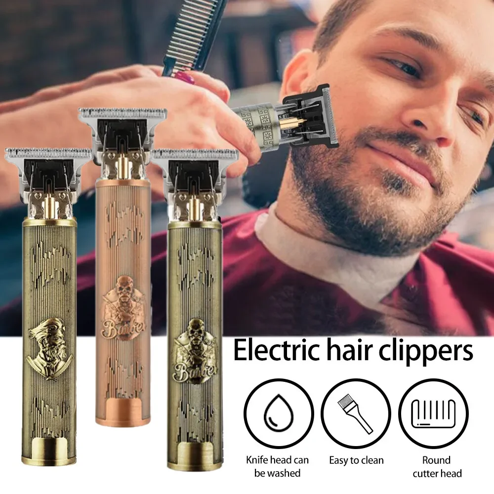 New in Electric Shaver T9 USB Rechargeable Hair Cutting Machine Professional Trimmer for Men Barber Beard Trimmer Dragon 4Combs