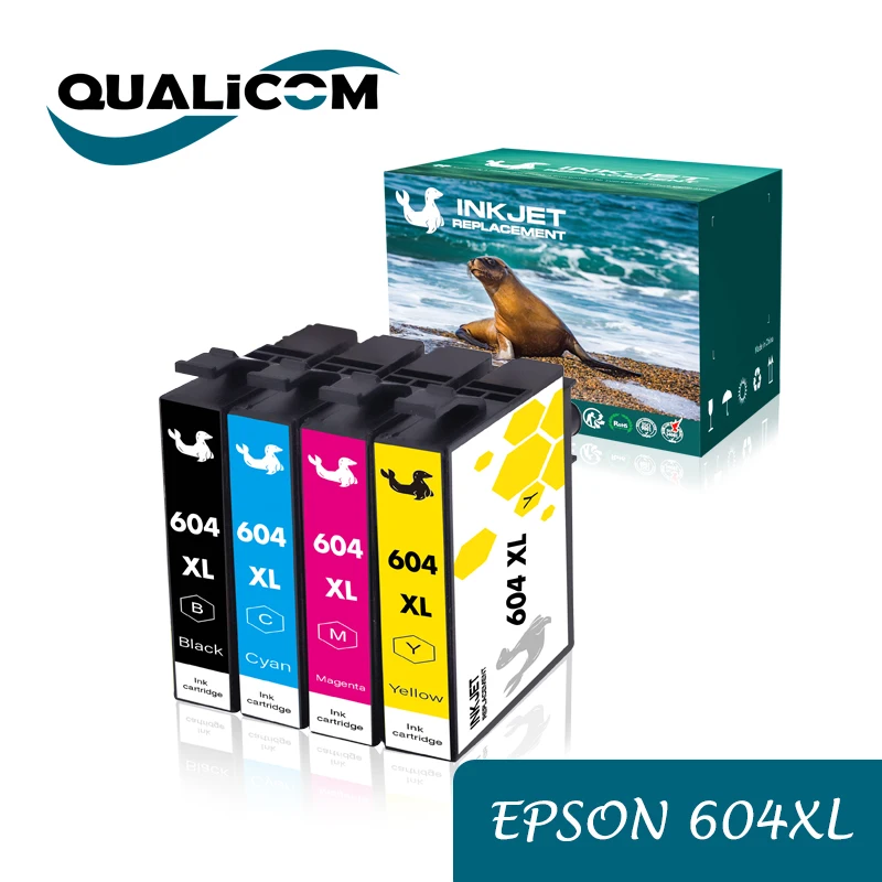 Qualicom-cartuchos de tinta 604 604XL, compatibles con Epson Expression Home XP-2200, XP-3200, XP3205, XP-4200, WF-2910, WF2935