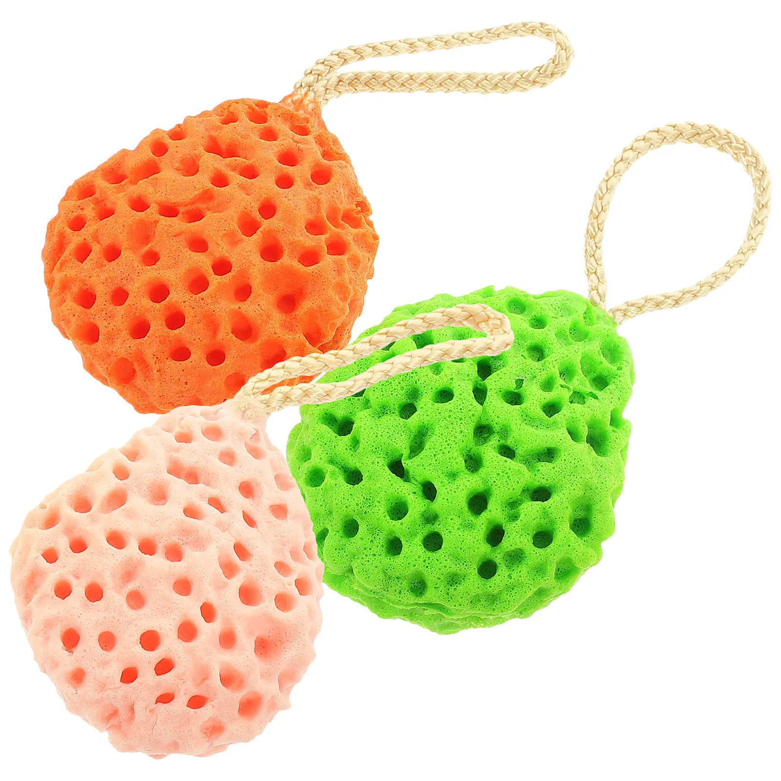 3 قطعة إسفنجة غسيل الوجه متعددة الوظائف التقشير التطهير الإسفنج مجموعة إزالة المسام العميقة دش المحمولة الوجه الإسفنج