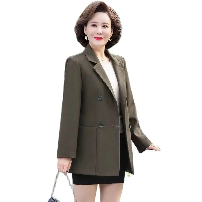 

Mother's Spring Loose Slim Thin Coat 2023 New Fashion Suit Middleaged And Elderly Women's Spring And Autumn With Clothes