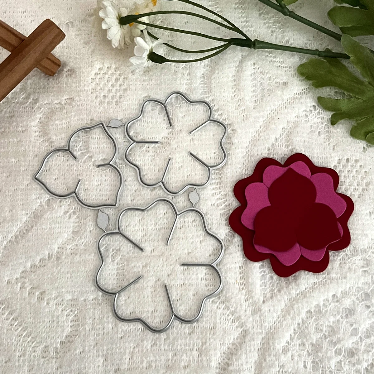 The Flower Cutting Dies for DIY 3D Scrapbooking Greeting Cards Gifts Party Crafts Metal Embossing Cutting Dies 2024 New Arrivals