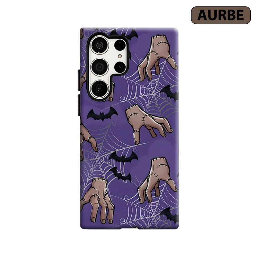 Halloween Hand Bat Phone Case For Samsung Galaxy S26 S25 S24 S23 Ultra Plus HD Hard Double Layer Film Cover