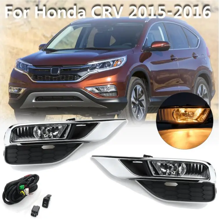 

car bumper headlight for Honda CRV CR-V fog light 2015~2016y halogen bulb 4300K Wire of hanress Headlamp for CR-V CRV fog lamp