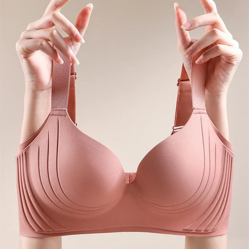 

Wireless Massage Soft Particle Underwear Gathering and Preventing Sagging Fat MM Soft Support Underwear for Women
