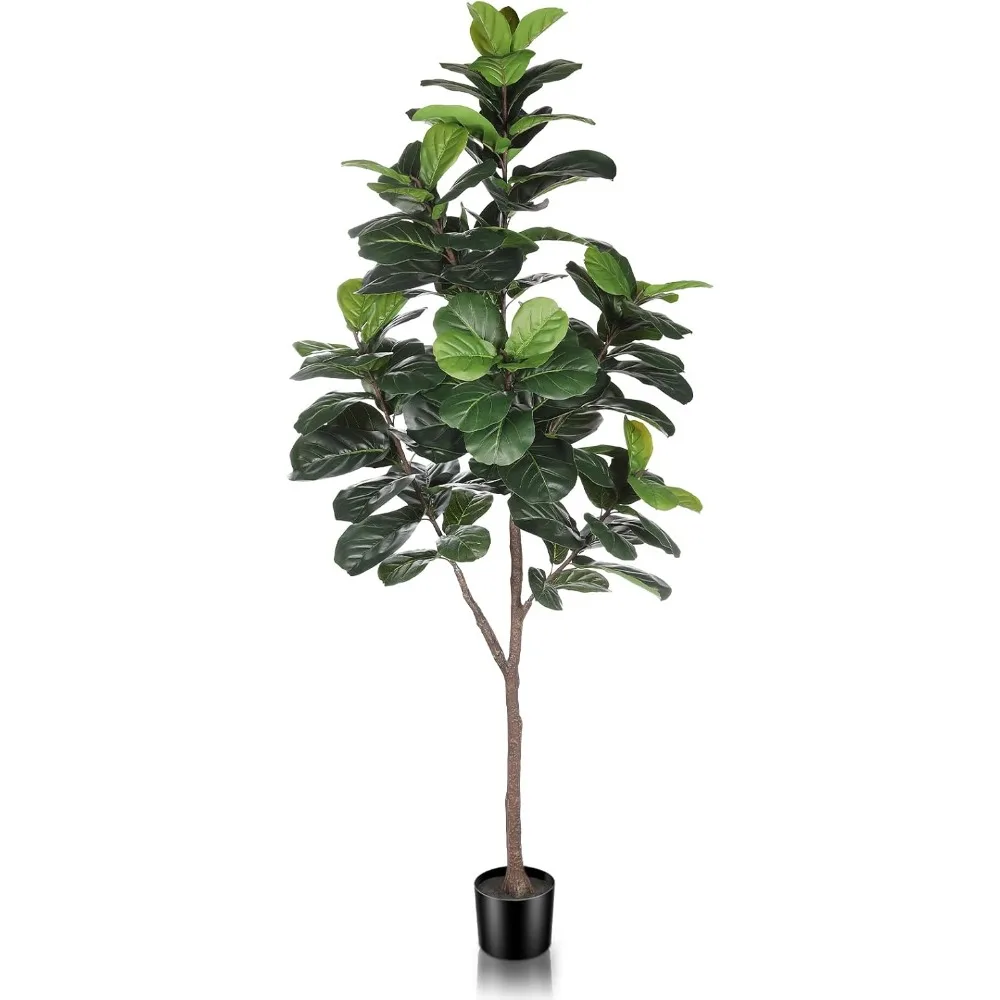 

Artificial Lotus Leaf Fig Tree -6.5 Feet Long False Fig Plant, 108 Lotus Leaves, Potted False Fig Silk Tree