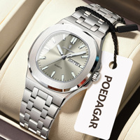 POEDAGAR Square Woman Watch Date Week Waterproof Luminous Ladies Watch Stainless Steel Quartz Fashion Women's Watches Reloj Gift