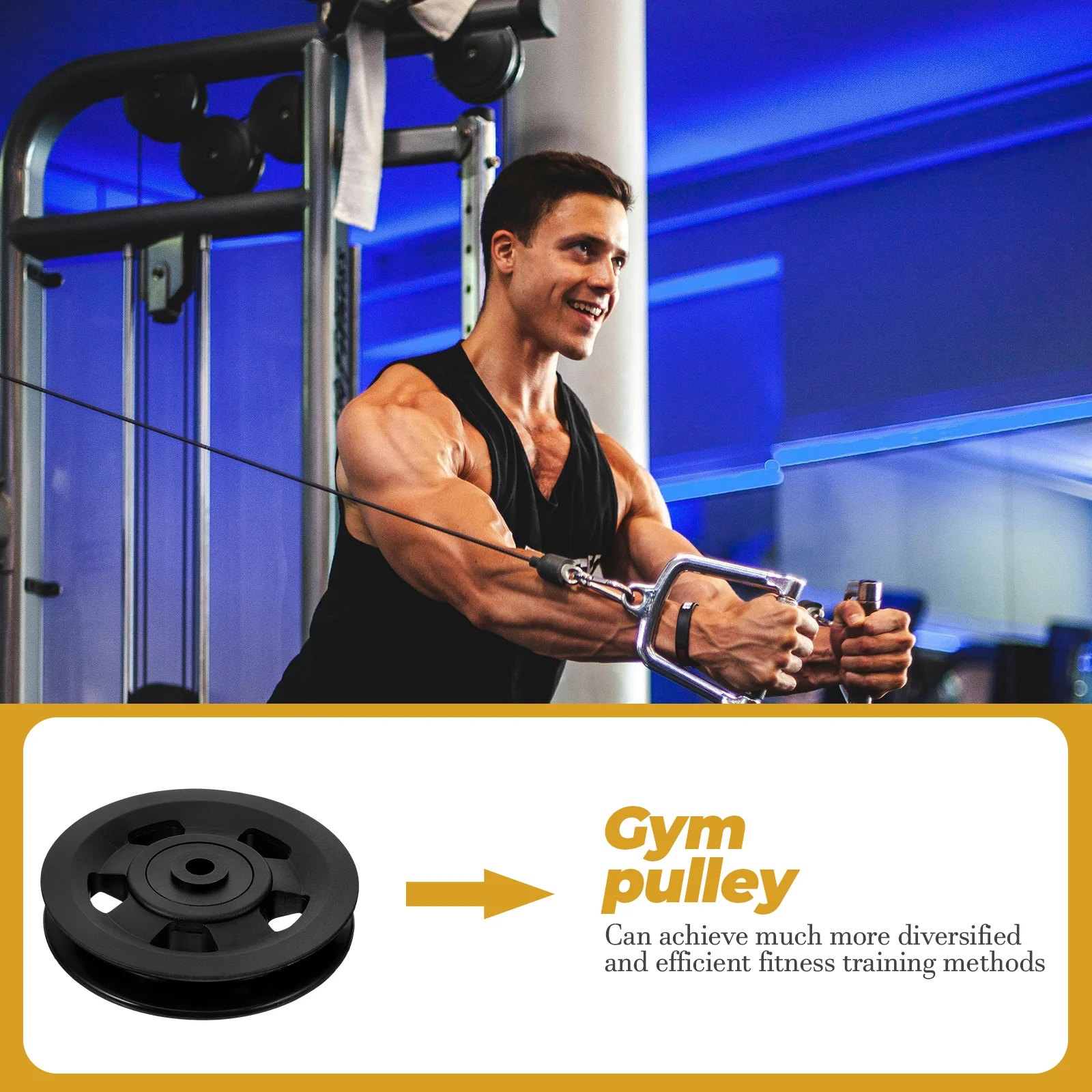 

Strong Durable Universal Gym Equipment Pulley Wheel Fitness Equipment Accessory Bearing Wheel