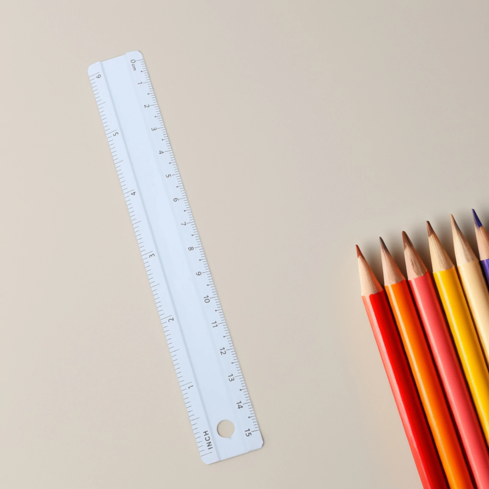 アルミ合金定規トレンディなカラー学生描画文具クリアスケール測定ツール多機能幾何学援助ストレート