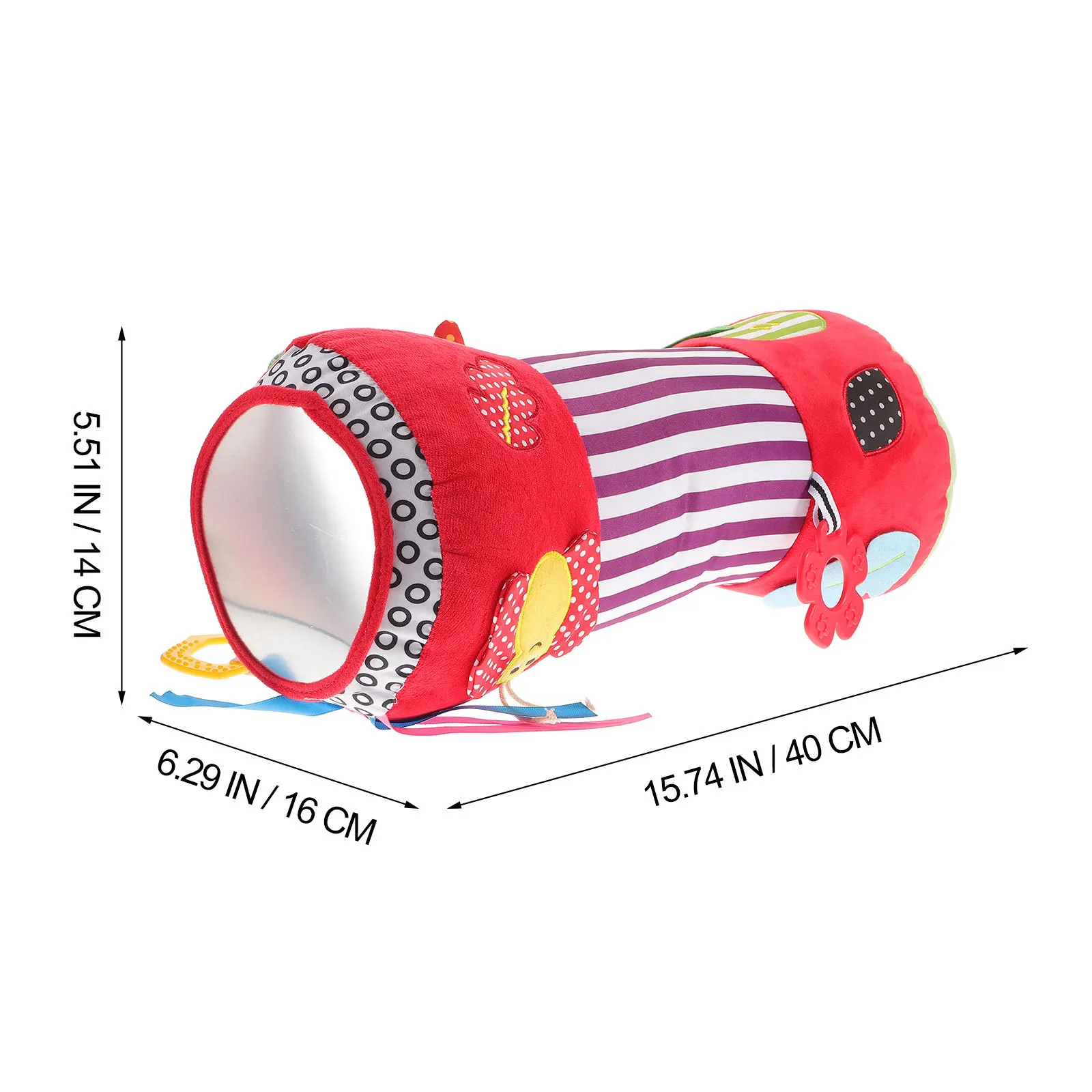 Newborn Crawling Pillow Apple Pattern Multifunction Roller Promoting Baby Motor Skills Fitness Development Pillow