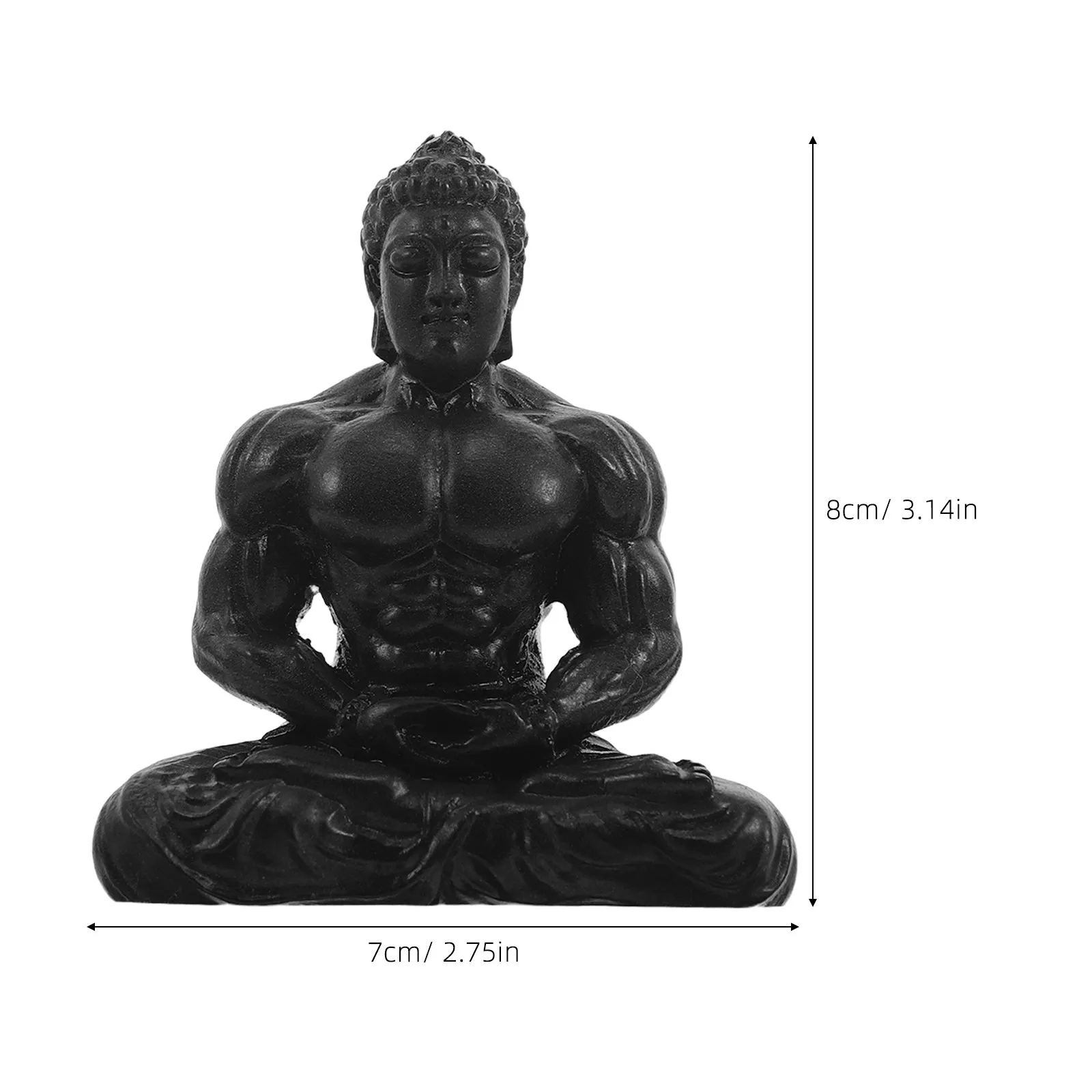 Handmade Resin Buddha Sculpture Vintage Fengshui Ornament for Meditation Room Zen Tabletop Decor Chinese Buddhist Decor Good - view 4