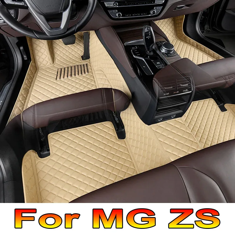 Non-hybrid Car Mats For MG ZS ZX ZST Astor ZS11 Crossover 2018~2022 Waterproof Floor Mats Push Button handbrake Car Accessories