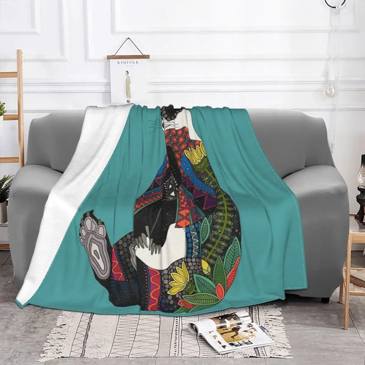 Badger Turquoise Four Seasons Universal Blanket Air-Conditioned Room Can Be Covered Mother's Day Gift